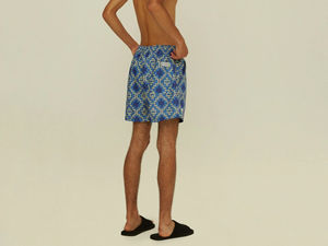 Pantalones cortos informales de secado rápido de talla grande personalizados para hombre Material de impresión Palaka de malla de sublimación ecológica - Product Image 6