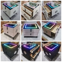Mesita de noche de madera sólida, mueble inteligente minimalista, recargable, multifuncional, con carga inalámbrica