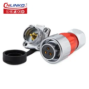 CNLINKO Không Thấm Nước M20 240V 20A 3 Pin Thiết Bị Điện Cắm Ổ Cắm DH-20 Kết Nối 3pin