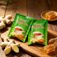 Thé instantané au miel et au gingembre 18g Sachet Boisson granulaire au gingembre naturelle pour réchauffer l'estomac OEM/ODM disponible