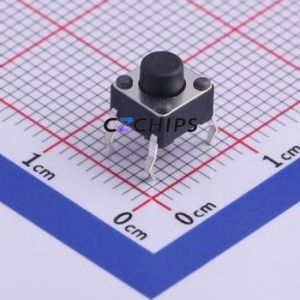 TC-1102-B-D-B Tactile Switch Through hole Component THT-4P,6x6mm Switch Single Pole Single Throw Round Button 1.6N Through Hole - Product Image 1