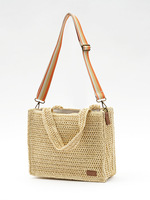 Sac fourre-tout en paille tressée pour l'été et les stations balnéaires, sac à main polyvalent, sac de soirée élégant pour la mariée