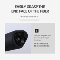 Fiber Optic Inspection Microscope 400x LED Illumination Handheld Anti Slip Rubber SC/LC/FC Connection Fiber Microscope
