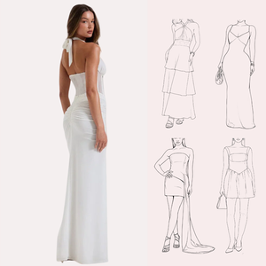 <span class=keywords><strong>Robe</strong></span> longue élégante blanche pour femme, dos nu en V profond, en maille noire froncée, style halter, pour soirée, cocktail, été - Product Image 3
