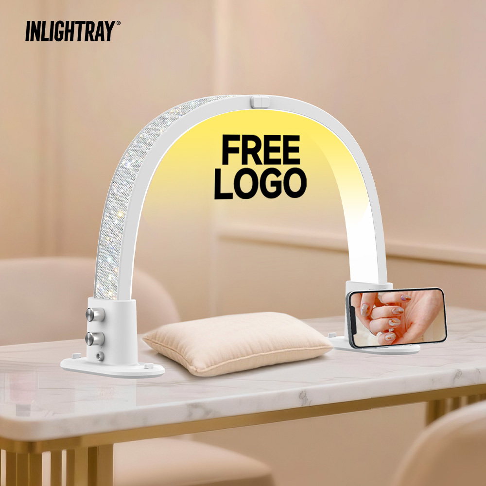 Free Customizable LOGO OEM LED UV Nail Lamp for Professional Salon Manicure/Pedicure Tools Portable Half Moon LED Nail Lamp