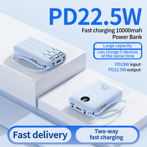 Batería Externa Portátil PD de 22.5W y 10000mAh con Pantalla Digital, 2 Linternas LED y 4 Cables Integrados - Product Image 2
