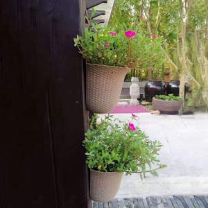 Maceta <span class=keywords><strong>de</strong></span> plástico colorida para flores, <span class=keywords><strong>macetas</strong></span> colgantes para balcón, jardín, plantas, cubo, soporte para flores - Product Image 2