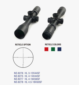 Lunette <span class=keywords><strong>de</strong></span> <span class=keywords><strong>chasse</strong></span> tactique HL3-12X44SF 3-12x44mm en alliage d'aluminium, lentilles multicouches, premier plan focal réglable pour la <span class=keywords><strong>chasse</strong></span> au gibier <span class=keywords><strong>de</strong></span> petite taille - Product Image 2