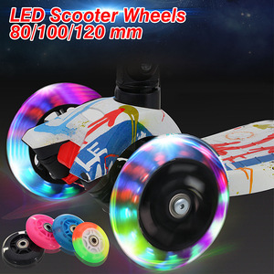 <b>LED</b> Scooter Wheels 80mm ABEC-7 Bearing PU Kids Scooters Replacement Parts - Product Image 3