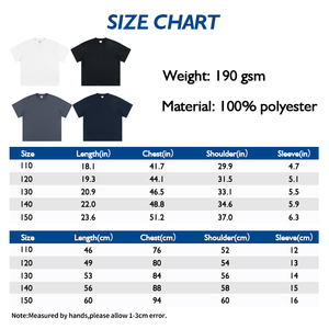 Áo thun bán buôn 190G 100% <span class=keywords><strong>Polyester</strong></span>, trẻ em đến người lớn, đủ size, nhanh khô, trơn, nhuộm màu tùy chỉnh, chất liệu như cotton, dành cho nam - Product Image 5