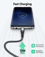 Cable de Datos USB SUNGUY de 18W, Cable USB a Tipo-C, Cable de Carga Rápida, Cables USB Tipo C para Teléfono Móvil, Banco de Energía y Uso en Automóvil