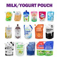 Sac d'emballage de boisson en plastique avec logo personnalisé PET/PA/PE Pochette debout à bec de 1 litre pour le lait