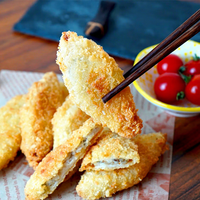 Tempura de Pescado Empanizado con Harina y Panko, Congelado, Crujiente, Pre-frito, Sin Espinas, Listo para Freír, Suministro a Granel