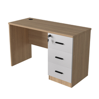 Mesa de ordenador de madera blanca moderna, escritorio de estudio de dormitorio pequeño con cajón de oficina para sala de estar del hogar o uso en Hotel