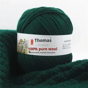 Fil à tricoter en <span class=keywords><strong>laine</strong></span> 100% pure, teint, anti-boulochage, de gros calibre, pour manteaux, écharpes, projets DIY, enfants et bébés, vente en gros - Product Image 4