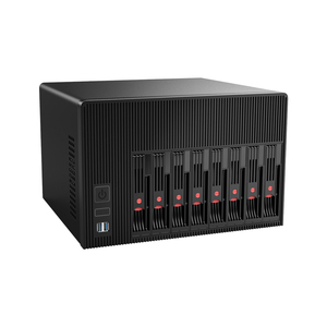 Boîtier NAS 8 baies avec échange à chaud de disques HDD/SSD, châssis de stockage Mid-Tower avec ventilateur et port USB frontal - Product Image 5