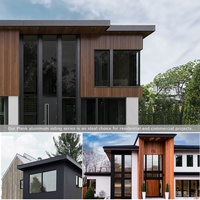 Profils de bardage en aluminium modernes pour façades, revêtement extérieur en pierre, lambris en bois et métal pour maisons