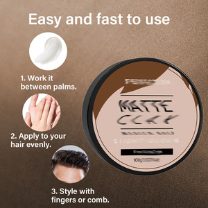 Productos para el Cabello de Marca Privada, Pomada Capilar con Aceite de Argán, Pasta Capilar con Acabado Mate para Hombres - Product Image 2