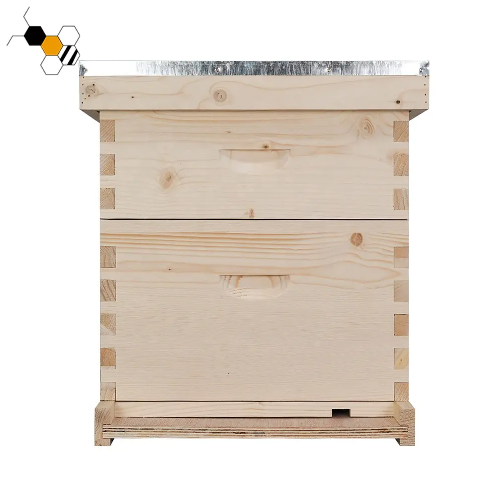 Beekeeping Equipment Complete Wooden Beehive Langstroth 10 Frame Wood Honey Bee Hive Box For Sale