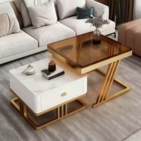 Meubles de salon haut de gamme - Table basse ronde et carrée moderne