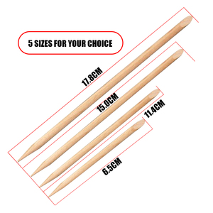 100pcs Per Bag Orange Wood Sticks Nail Art Cuticle Sticks Wooden Manicure Pedicure Pusher Wood Nail Sticks