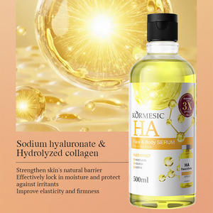 KORMESIC 500ml Suero Facial y Corporal con Vitamina C, Arbutina, <span class=keywords><strong>AHA</strong></span>, <span class=keywords><strong>HA</strong></span> y VC, Exfoliante, Suavizante e Iluminador, con Ácido Hialurónico - Product Image 5