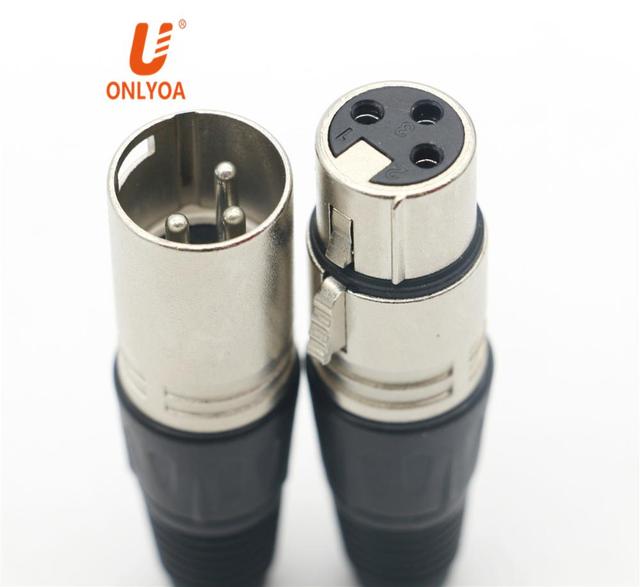 High Quality Male Female 3 Pin Microphone Audio Cable Cannon XLR Connector