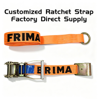 5Ton Ratchet Strap With Customized Hook Printed Polyester Cargo Lashing Strap for Truck Trailer Cargo Securing