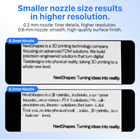 Nozel Hotend Printer 3D Nextshapes Black Silver 0.6mm Baja Keras untuk Kit Hotend Bambu Lab A1 Mini /A1/A2L