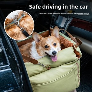 Coussin rehausseur de siège auto rectangulaire de luxe portable pour grands chiens, avec logo OEM, amovible, lavable, en éponge rembourrée de coton, antidérapant - Product Image 3