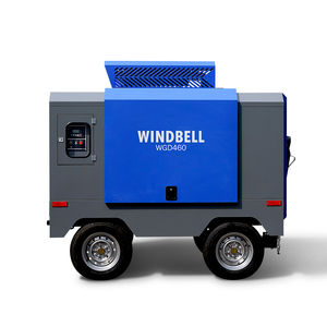 เครื่องยนต์แบบสกรูเคลื่อนที่สำหรับงานหนัก 460 CFM 8 บาร์ สำหรับงานเจาะ รุ่นพกพา คุณภาพดี - Product Image 2