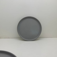 Service de table en grès de luxe Guangda – Ensemble moderne gris en céramique (assiettes, bols, tasses) |   Ensemble de 4 pièces compatible lave-vaisselle et micro-ondes