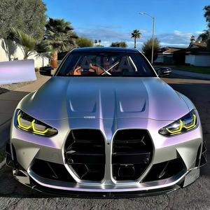 Vinilo Automotriz de Nueva Llegada en Varios Colores, Película de Vinilo PET Mate Cromado Satinado Plateado Morado, Vinilo Protector para Automóviles que Cambia de Color - Product Image 1