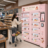 Máquina Expendedora de Pasteles Comercial Winnsen, Refrigerada, con Pantalla Táctil, para Supermercado