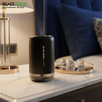 Diffuseur de voiture désodorisant moderne en métal de luxe alimenté par USB parfum longue durée noir liquide rechargeable utilisation au bureau à domicile