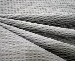 Dark grey <b>bubble</b> wrinkle textured knit fabric puffy jacquard cloth for casual wear hoodie dress apparel - Product Image 2