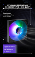 Refroidisseur de processeur liquide RGB Lineng GT360IM avec ventilateur LED, dissipateur thermique, refroidissement par eau pour PC, processeur d'ordinateur, matériau en aluminium et cuivre, roulement à fluide