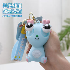 Nouveau grand globe oculaire pincement porte-clés dessin animé Couple Pop yeux dinosaure Dragon porte-clés soulagement du Stress porte-clés jouet mignon Dragon jouet - Product Image 4
