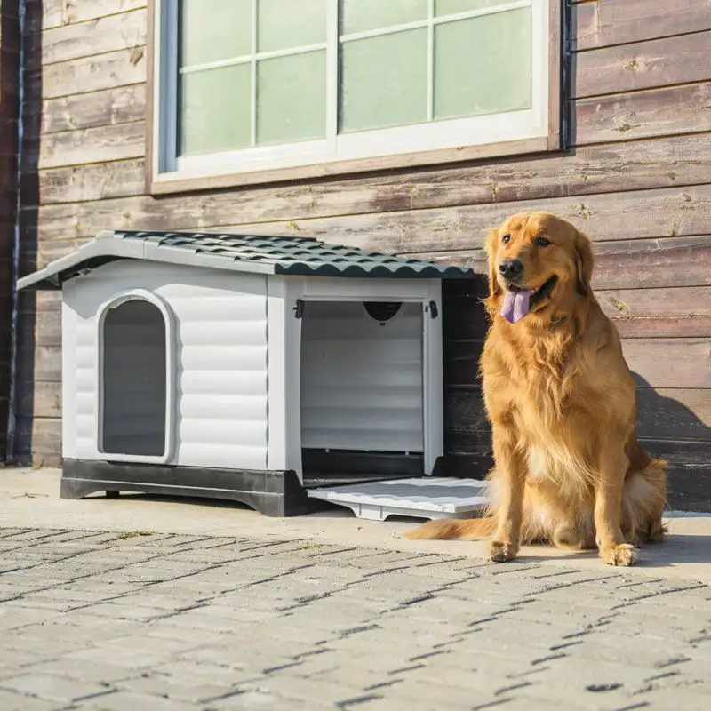 Moderne Hundehütten Einzigartige Hundehütte Outdoor Indoor Pet Cage Regenschutz und Sonnenschutz Pet Kennel