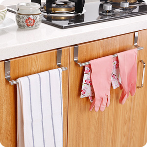 Nahe Stainless Steel Towel Rack Single <b>Bar</b> Self-Adhesive Kitchen Cabinet Door Mount Towel <b>Bar</b> Storage Organizer - Product Image 1