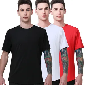 2024 Fashion Causal Short Sleeve T-Shirt Relaxed Fit Sportswear Gym T-Shirt No Top Shoulder Seam Simple Style Men's Shirts