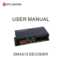 Meilleure qualité DC12-24V 4 CMOS vidange-ouvert sortie anode commune décodeur de bande de rvb led contrôleur dmx