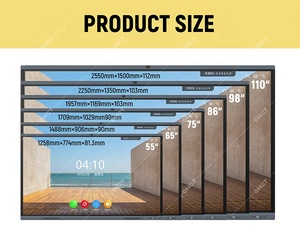 GHOT Tempered Glass Interactive Panel Teaching 20 Point <strong>IR</strong> <strong>Touch</strong> Interactive <strong>Boards</strong> 75 Inch <strong>Smart</strong> Whiteboard for Meeting - Product Image 5