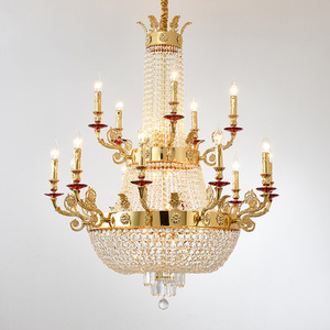 French Light Luxury xStyle Villa Living Room Zinc Alloy <strong>Crystal</strong> Chandelier European Style Luxurious - Product Image 1