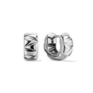 Milskye diseñador inspirado pendientes chunky <span class=keywords><strong>PYRA</strong></span> 14K oro plata esterlina 925 aros huggie - Product Image 6