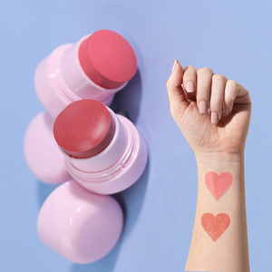 Newest Factory Price Makeup Trend Easy to <b>Swatch</b> Natural Colors Nice Ductility Smooth Vegan Creamy <b>Blush</b> Stick - Product Image 3