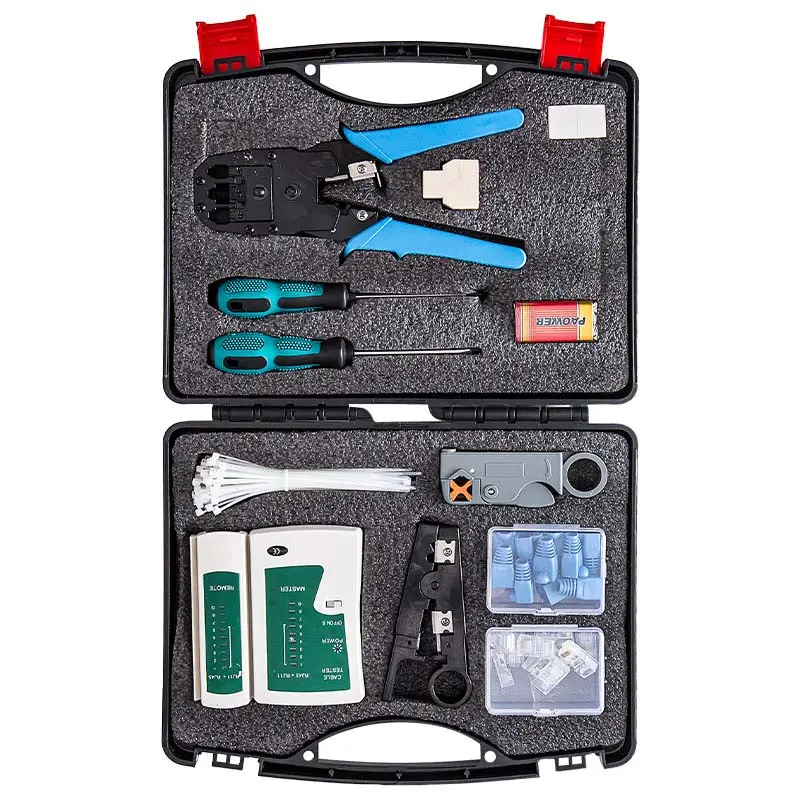 Cập Nhật cáp mạng Tester Set mạng công cụ bảo trì Kit cho cat5, cat6, RJ11, RJ45