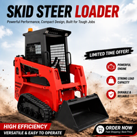 Desain Tahan Lama CE EPA Skid Steer Loader Mesin Diesel Kontrol Dua Kecepatan Skidsteer Loader Kecepatan Operasi Cepat untuk Pemindahan Tanah