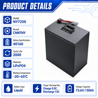 Paket Baterai LiFePO4 73.6V 72V 50Ah 40160 Daya Tinggi 2000 Siklus Dalam untuk Sepeda Motor Listrik, Becak, dan Skuter