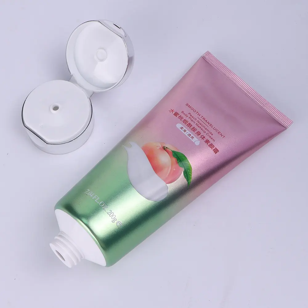 Customized custom LOGO empty tubes body plain makeup cream containers packaging for cosmetic tube body plain makeup cream